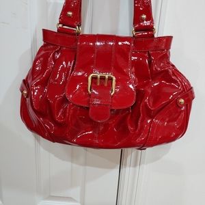 Dooney & Burke red patent handbag